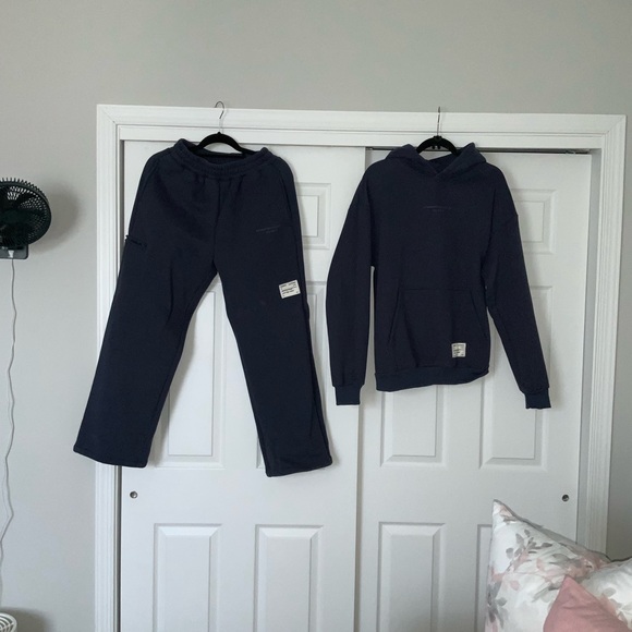 Comfrt Affirmation Navy Blue Hoodie Sweatpants Set Medium - Picture 2 of 7